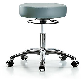 Vinyl Stool without Back Chrome - Storm Supernova Vinyl