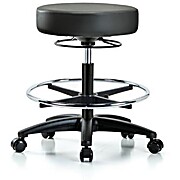 Vinyl Stool without Back - Carbon Supernova Vinyl