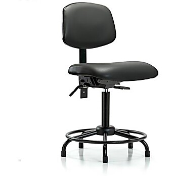 Vinyl Chair - Medium Bench Height Carbon Supernova Vinyl