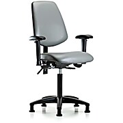 Vinyl Chair - Medium Bench Height with Sterling Supernova Vinyl