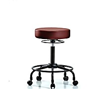 Vinyl Stool without Back - Medium Bench Height Taupe Supernova Vinyl