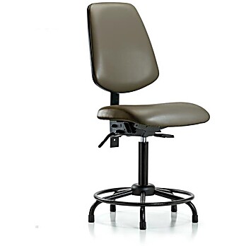 Vinyl Chair - Medium Bench Height Taupe Supernova Vinyl