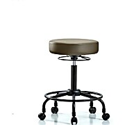 Vinyl Stool without Back - Medium Bench Height Marine Blue Supernova Vinyl