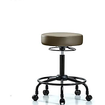 Vinyl Stool without Back - Medium Bench Height Marine Blue Supernova Vinyl