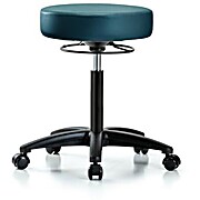 Vinyl Stool without Back - Marine Blue Supernova Vinyl