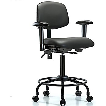 Vinyl Chair - Medium Bench Height Carbon Supernova Vinyl