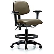 Vinyl Chair - Medium Bench Height with Taupe Supernova Vinyl