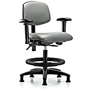 Vinyl Chair - Medium Bench Height with Sterling Supernova Vinyl