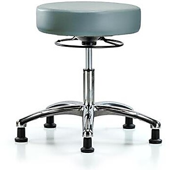 Vinyl Stool without Back Chrome - Storm Supernova Vinyl