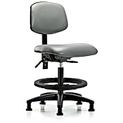 Vinyl Chair - Medium Bench Height with Sterling Supernova Vinyl