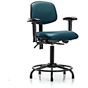 Vinyl Chair - Medium Bench Height Marine Blue Supernova Vinyl