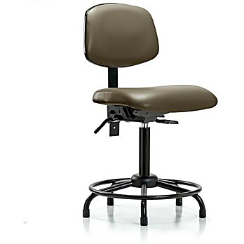 Vinyl Chair - Medium Bench Height Taupe Supernova Vinyl