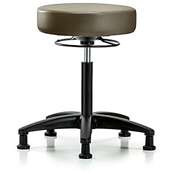 Vinyl Stool without Back - Marine Blue Supernova Vinyl