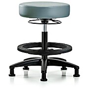 Vinyl Stool without Back - Medium Bench Height Storm Supernova Vinyl