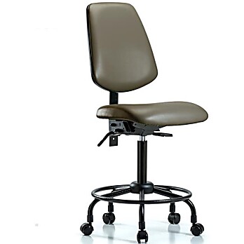 Vinyl Chair - Medium Bench Height Taupe Supernova Vinyl
