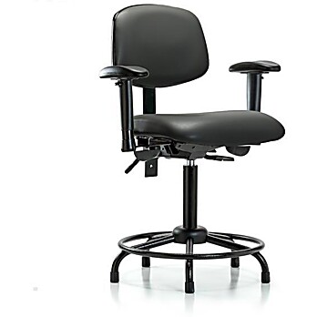 Vinyl Chair - Medium Bench Height Carbon Supernova Vinyl