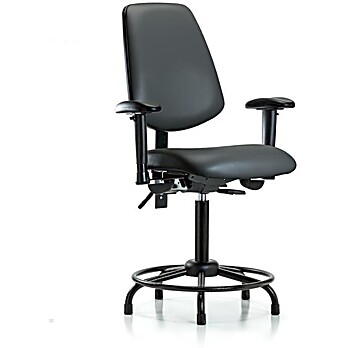 Vinyl Chair - Medium Bench Height Carbon Supernova Vinyl