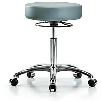 Vinyl Stool without Back Chrome - Storm Supernova Vinyl