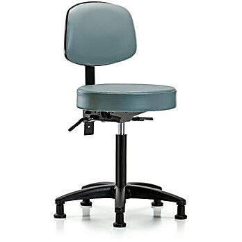 Vinyl Stool with Back - Storm Supernova Vinyl