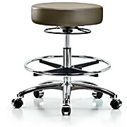 Vinyl Stool without Back Chrome - Marine Blue Supernova Vinyl