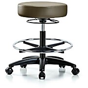 Vinyl Stool without Back - Marine Blue Supernova Vinyl