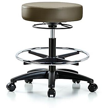 Vinyl Stool without Back - Marine Blue Supernova Vinyl