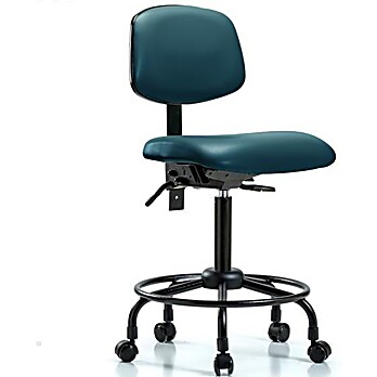 Vinyl Chair - Medium Bench Height Marine Blue Supernova Vinyl