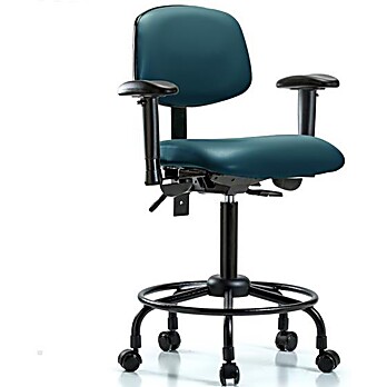 Vinyl Chair - Medium Bench Height Marine Blue Supernova Vinyl