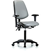 Vinyl Chair - Medium Bench Height with Sterling Supernova Vinyl