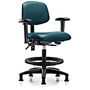 Vinyl Chair - Medium Bench Height with Marine Blue Supernova Vinyl