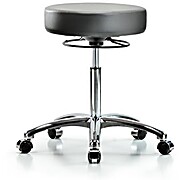 Vinyl Stool without Back Chrome - Sterling Supernova Vinyl