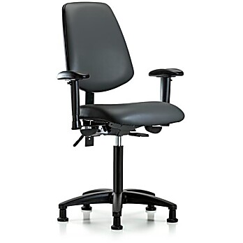 Vinyl Chair - Medium Bench Height with Carbon Supernova Vinyl