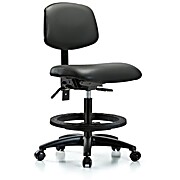 Vinyl Chair - Medium Bench Height with Carbon Supernova Vinyl