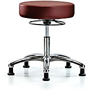 Vinyl Stool without Back Chrome - Taupe Supernova Vinyl