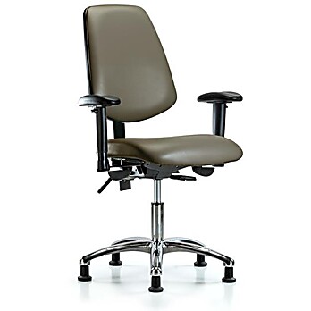 Vinyl Chair Chrome - Taupe Supernova Vinyl