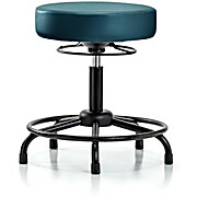Vinyl Stool without Back - Marine Blue Supernova Vinyl