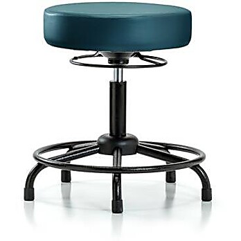 Vinyl Stool without Back - Marine Blue Supernova Vinyl