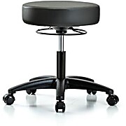 Vinyl Stool without Back - Carbon Supernova Vinyl