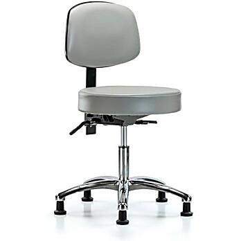 Vinyl Stool with Back Chrome - Sterling Supernova Vinyl