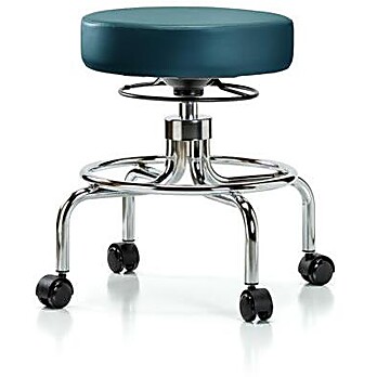 Vinyl Screw-Lift Stool - Marine Blue Supernova Vinyl