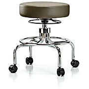 Vinyl Screw-Lift Stool - Taupe Supernova Vinyl