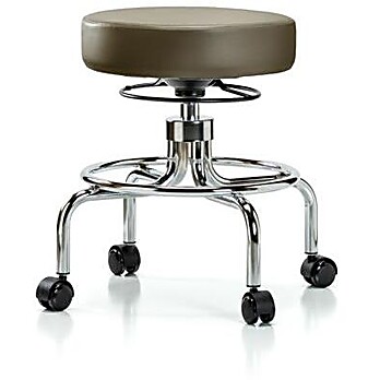 Vinyl Screw-Lift Stool - Taupe Supernova Vinyl