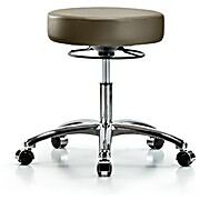 Vinyl Stool without Back Chrome - Marine Blue Supernova Vinyl