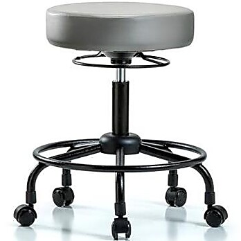 Vinyl Stool without Back - Sterling Supernova Vinyl