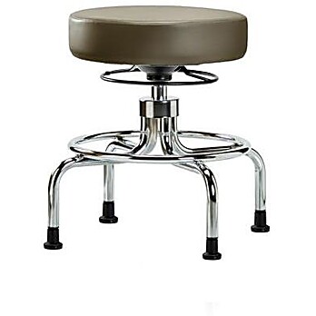 Vinyl Screw-Lift Stool - Taupe Supernova Vinyl