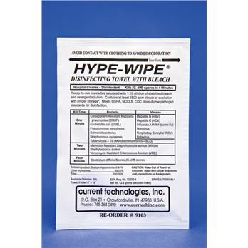 Hype-Wipe® Bleach Towelettes