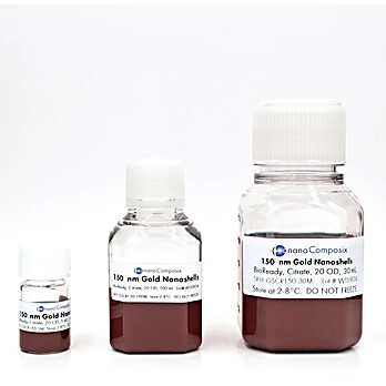 BioReady Gold Nanoshells – Citrate - 150 nm, 20 OD in aqueous 0.2 mM sodium citrate