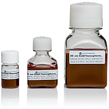 BioReady Gold Nanospheres - Carboxyl - 80 nm, 20 OD in water