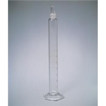 PYREX® Single Metric Scale Cylinders, Standard Taper Stopper, White Graduations, TC 