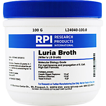 Luria Broth, High Salt Formula, Powder